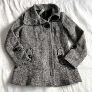 SOIA & Kyo Wool Blend Tweed Coat Size Medium